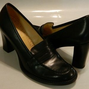 ANTONIO MELANI Heels Pumps Leather Black 6.5M EUC
